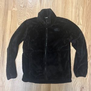 North Face black fleece zip jacket Size Girls L